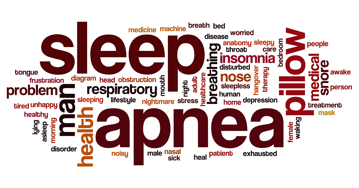 Sleep apnea word cloud